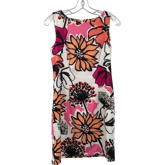 ALYX Petite Floral Sheath Dress Sleeveless Multicolor Size 6P Zip - Picture 1 of 9